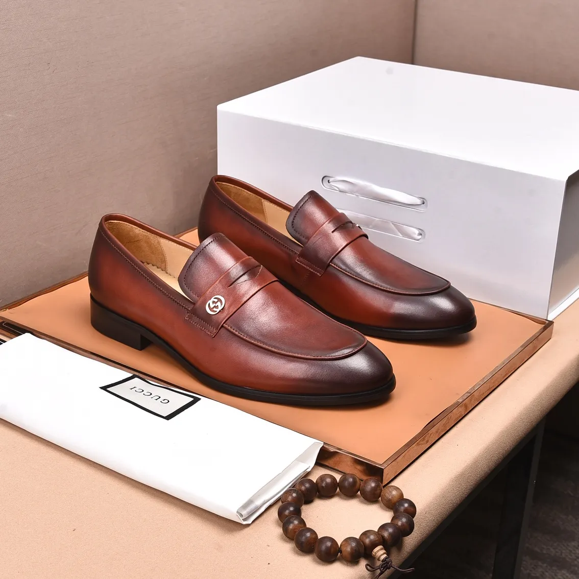 Men's shoes💰540📛📛Original (water-dyed cowhide) Gucci GUCCI official website formal shoes🌀 Italian🇮🇹imported cowhide➕top imported water-dyed cowhide lining💋Finely handmade original bottom, the real thing looks better when photographed in person Standard size 38-44